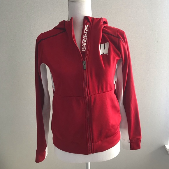 Wisconsin Badgers Other - Wisconsin Badgers Zip Up Hoodie Girls M 10/12